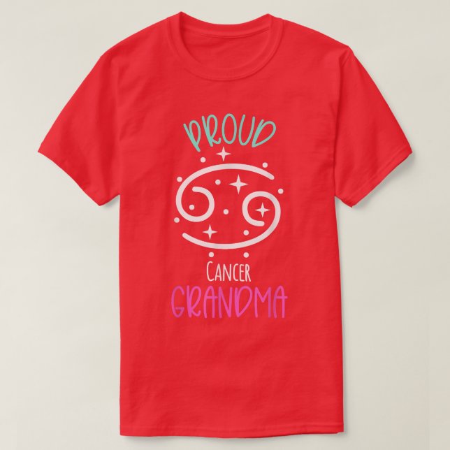 T-shirt Cancer Grand-mère Fière Grand-mère Symbole Zodiaqu (Design devant)