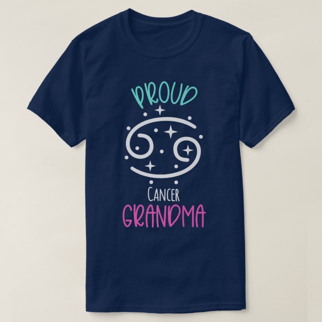 T-shirt Cancer Grand-mère Fière Grand-mère Symbole Zodiaqu (Design devant)