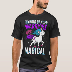 T-shirt Cancer Guerrier Magique Unicorne Violet Turquoise
