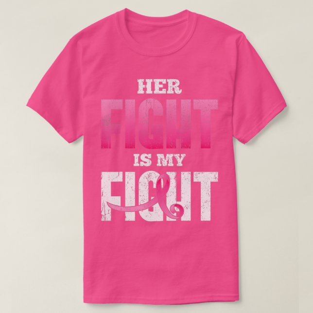 T-shirt Cancer Guerrier Supporter Pink Ribbon Cancer du se (Design devant)
