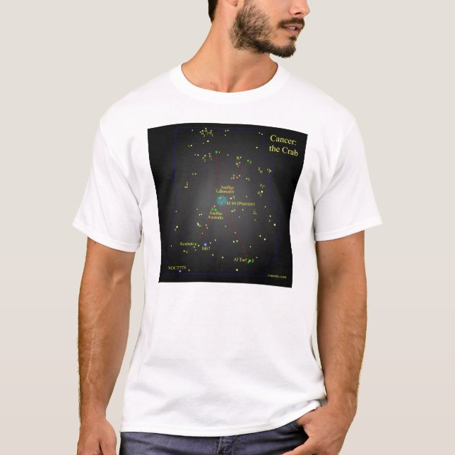 T-shirt Cancer la constellation de crabe (Devant)