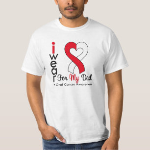 T-shirt Cancer oral je porte le ruban pour mon papa