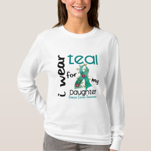 T-shirt Cancer ovarien JE PORTE TEAL POUR MA FILLE 43