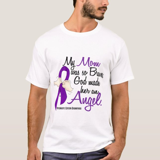 T-shirt Cancer pancréatique de maman de l'ange 2 (Devant)