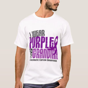 T-shirt Cancer pancréatique je porte le pourpre pour ma