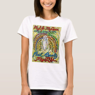 T-shirt Cancer Poème Angel blanc Art Chemises personnalisé