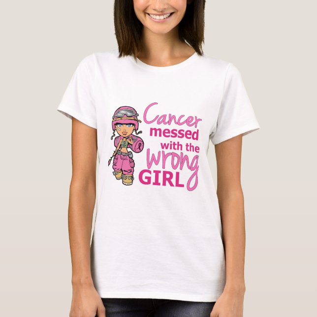 T-shirt Cancer sali avec le cancer du sein faux de la (Devant)