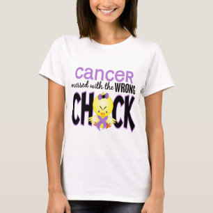 T-shirt Cancer sali avec le poussin faux