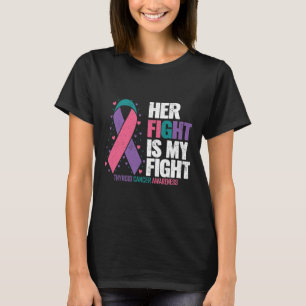 T-shirt Cancer Son combat Ma lutte contre le cancer du thy