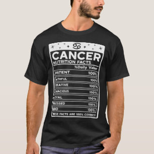 T-shirt Cancer Style nutritionnel Design zodiaque, cancer
