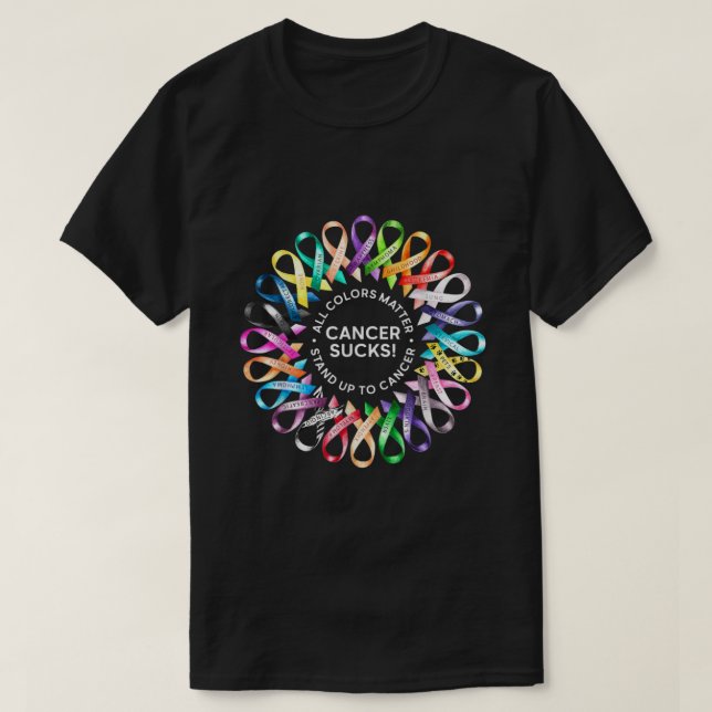 T-shirt Cancer Sucre Dans Chaque Couleur Chemise Cancer Ri (Design devant)