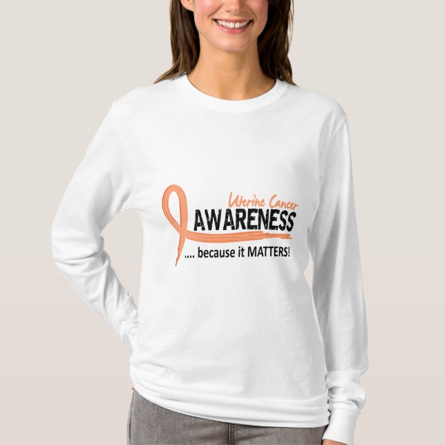 T-shirt Cancer utérin de la conscience 2 (Devant)