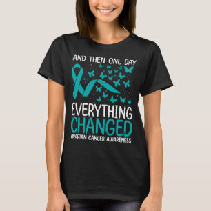 T-shirt Cancer Warrior Ribbon Ovarian Cancer Awareness