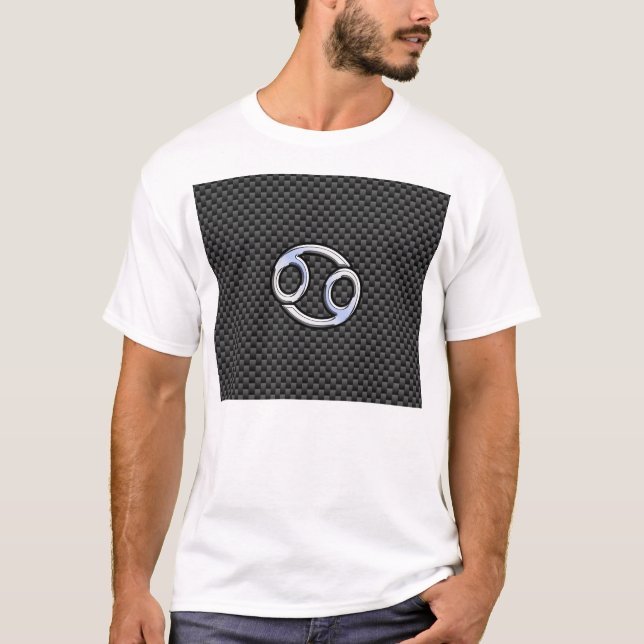 T-shirt Cancer Zodiac Connexion au charbon de bois Fibres  (Devant)