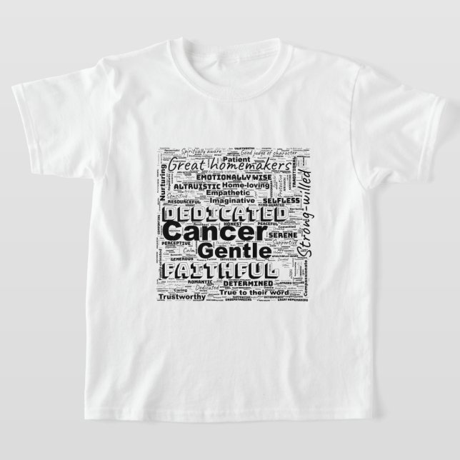 T-shirt Cancer Zodiac Mot Cloud Inspiration (Poser)