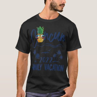 T-shirt Cancun 2022 Meico Pineapple vacances en famille