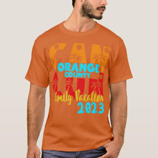 T-shirt Cancun 2023 Orange Comté Été Famille Couple Mat
