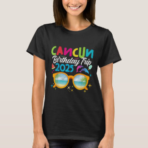 T-shirt Cancun Anniversaire Voyage 2025 Summer Beach Vacat