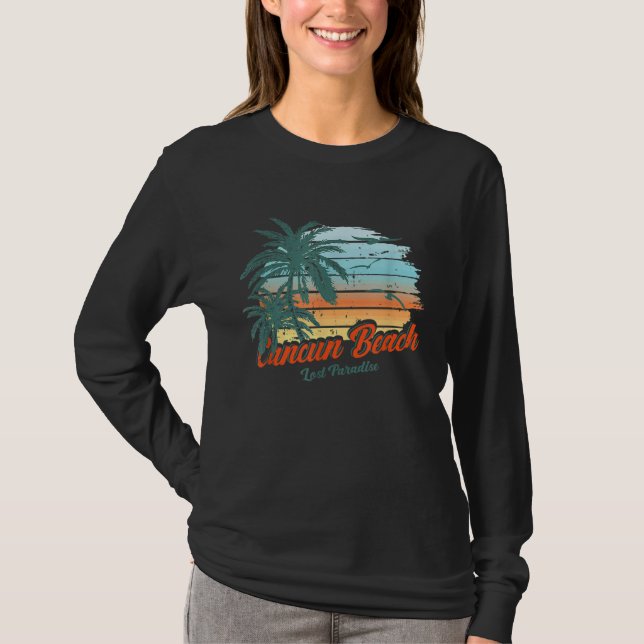 T-shirt Cancun Beach Mexico Lost Paradise (Devant)