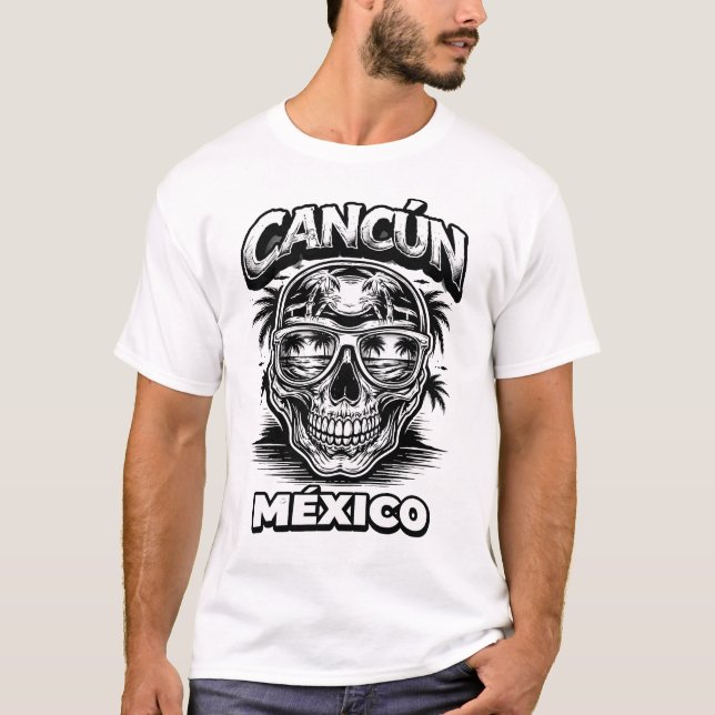 T-shirt cancun caravela blanco y negro (Devant)