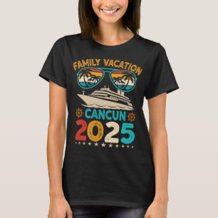 T-shirt Cancun Family Vacation 2025 Lunettes de soleil Ret