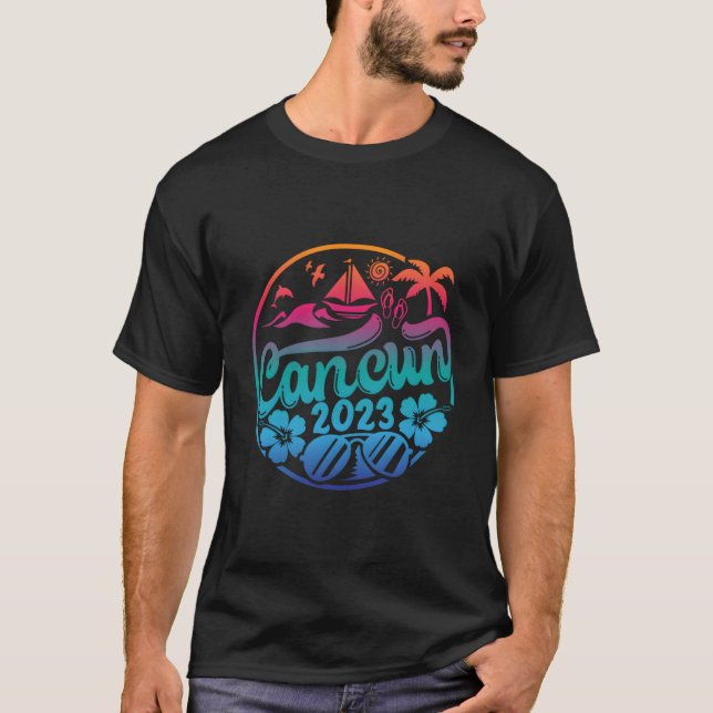 T-shirt Cancun Family Vacation Beach Matching Group 2023 (Devant)