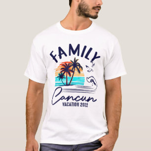 T-shirt CANCUN MEXICO 2022 Famille de jumelage de plage de