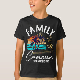 T-shirt CANCUN MEXICO 2022 Famille de jumelage de plage de