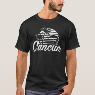 T-shirt Cancun Mexico Beach Palm Tree Destination Gi
