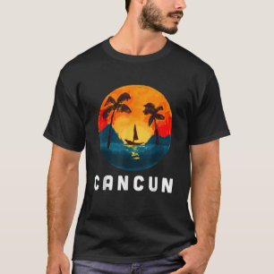 T-SHIRT CANCUN MEXICO ÉTÉ SUNSET VACANCES CORRESPONDANT À