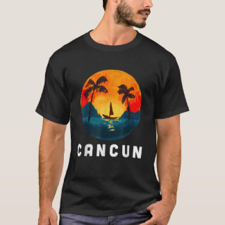 T-SHIRT CANCUN MEXICO ÉTÉ SUNSET VACANCES CORRESPONDANT À