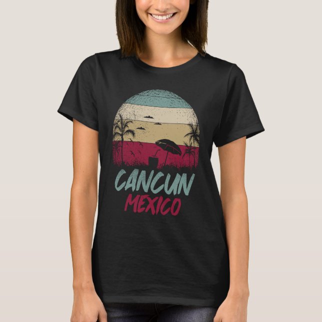 T-shirt Cancun Mexico Yucatan Holiday Vacation Travel  1 (Devant)