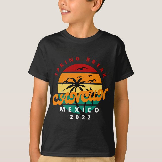 T-shirt Cancun Mexique 2022 Spring Break Family Matching V (Devant)