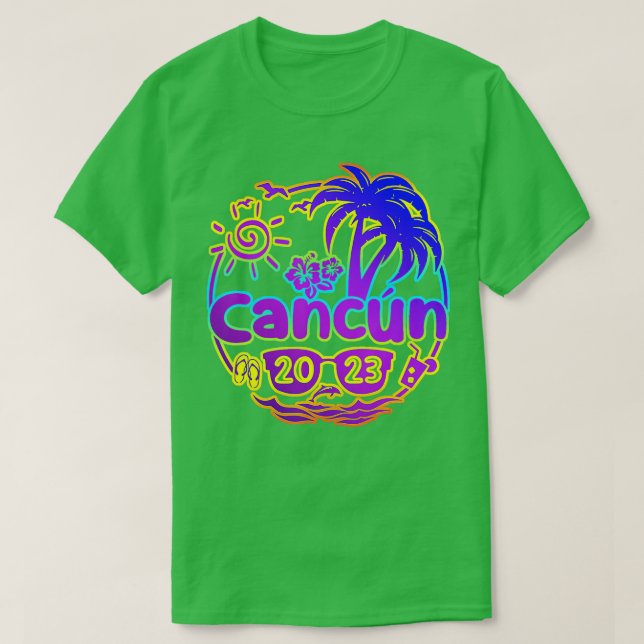 T-shirt Cancun Mexique 2023 Vacances d'été Hawaii Beach Su (Design devant)