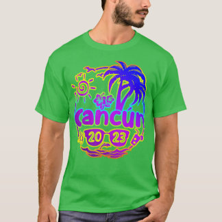 T-shirt Cancun Mexique 2023 Vacances d'été Hawaii Beach Su