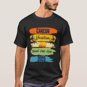 T-shirt Cancun Mexique 2025 Famille de jumelage vacances é