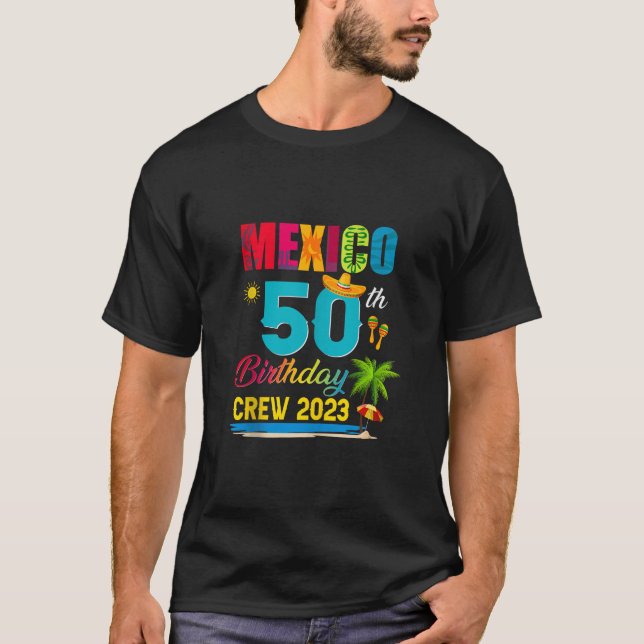T-shirt Cancun Mexique Birthday Crew 30th 50th Matching Gr (Devant)