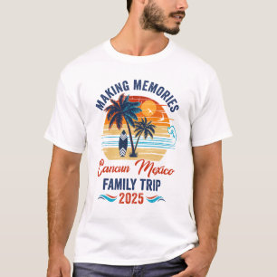 T-shirt Cancun Mexique Famille Vacances 2025 Faire des sou