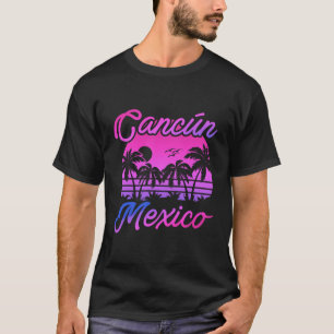 T-shirt Cancun Mexique Palm Trees Vintage voyage Souvenirs