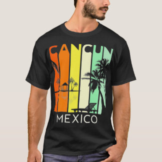 T-shirt Cancun Mexique Rétro Mexique Vacances été voyage 2