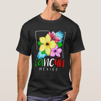 T-shirt Cancun Mexique Souvenir Cadeau Printemps Pause Été