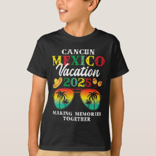 T-shirt Cancun Mexique Vacances 2025 Voyage Plage Associé