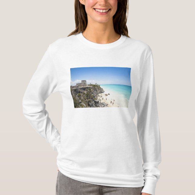T-shirt Cancun, Quintana Roo, Mexique - Ruines sur une col (Devant)