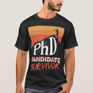 T-shirt Candidat au PHD Survivor Funny Vintage DIP Graduat