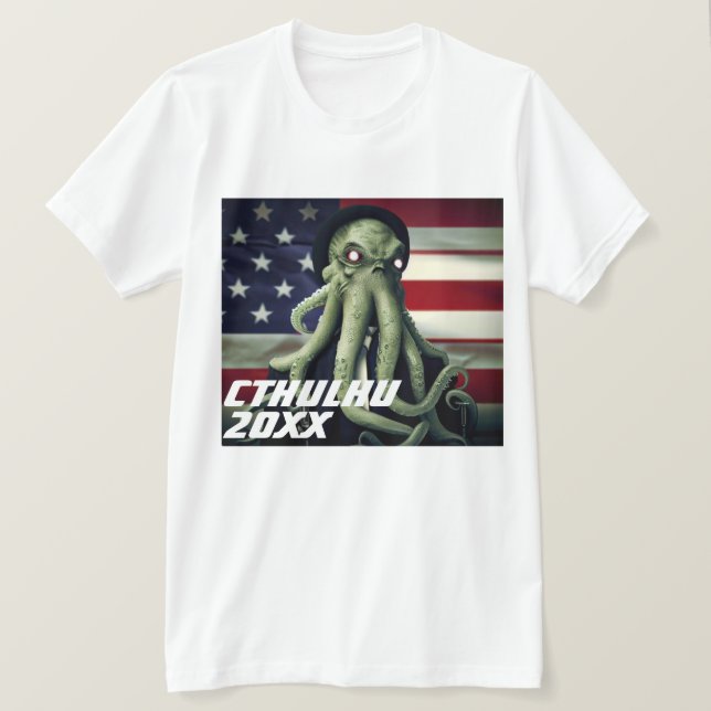 T-shirt Candidat drôle "Cthulhu 20XX" (Design devant)