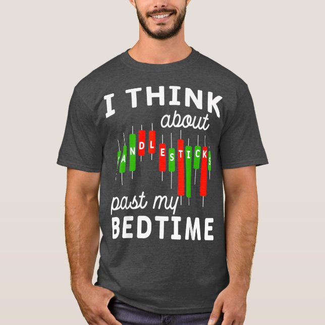 T-shirt Candle Sticks Forex Currency Trade Stock Market (Devant)