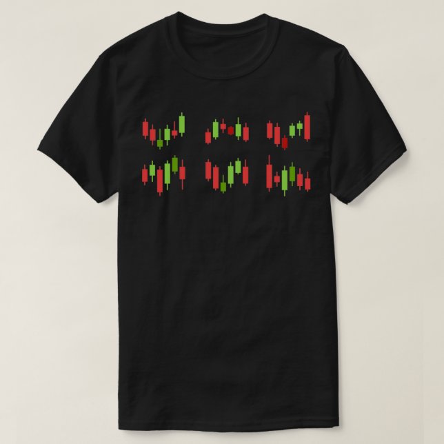 T-shirt Candlesticks trading sticker set (Design devant)