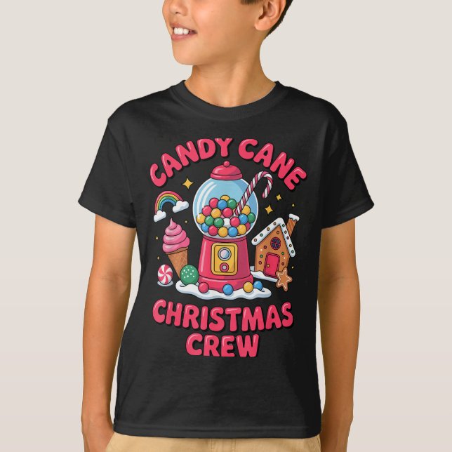 T-shirt Candy Cane Christmas Crew Gumball Gingerbread Pepp (Devant)