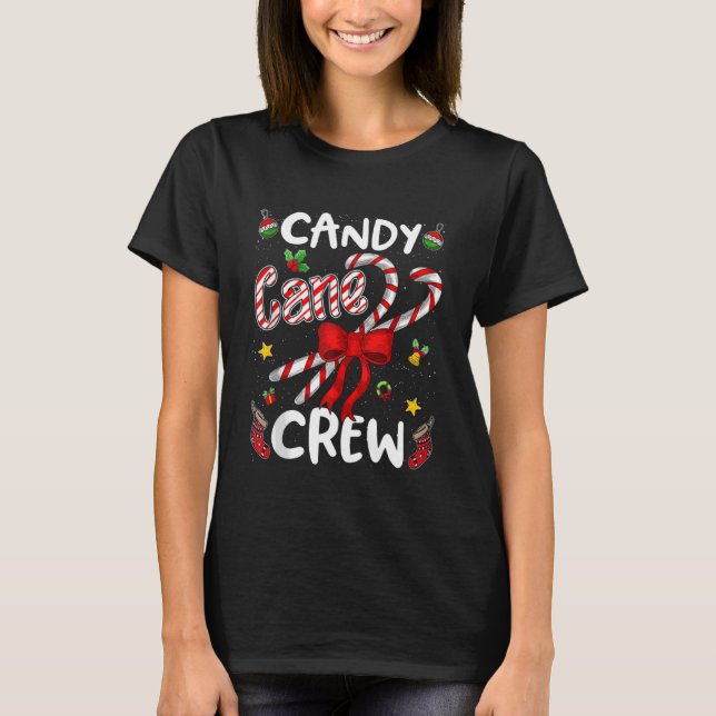 T-shirt Candy Cane Crew Christmas Sweets Family Matching C (Devant)