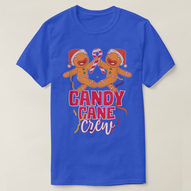 T-shirt Candy Cane Crew Group Matching Christmas Party Gin (Design devant)